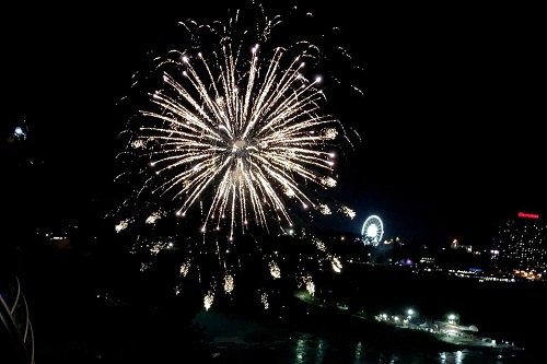 Fireworks show in Downtown Niagara Falls