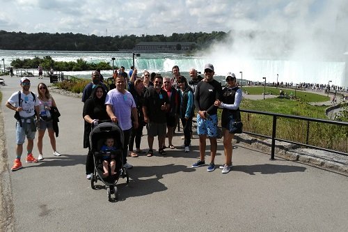 Group photo while on our Niagara Falls American Side Tour