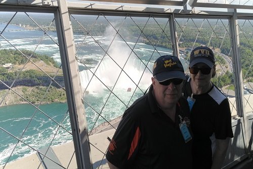 Inside view of the Skylon tower while on our Niagara Falls Canada Tour