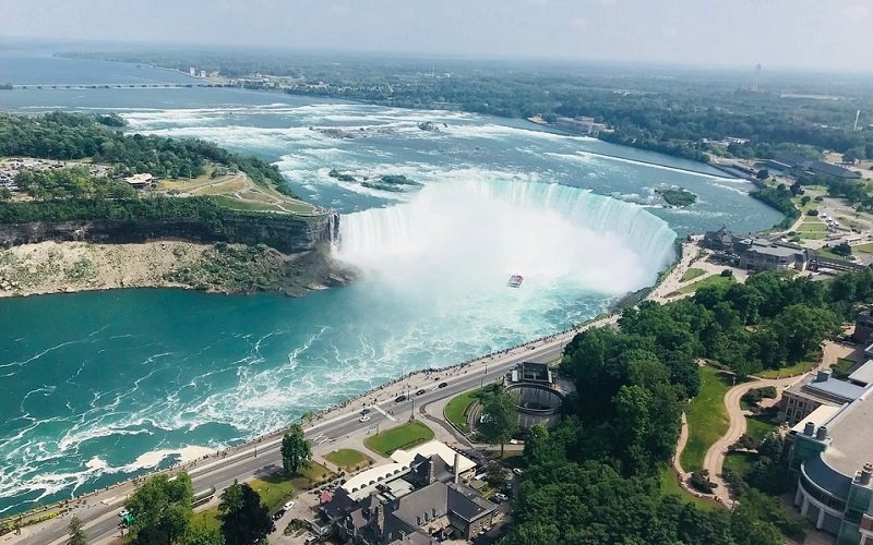 View of Niagara Falls and Niagara Region from Skylon Tower on one of our Niagara Falls Tours Canada